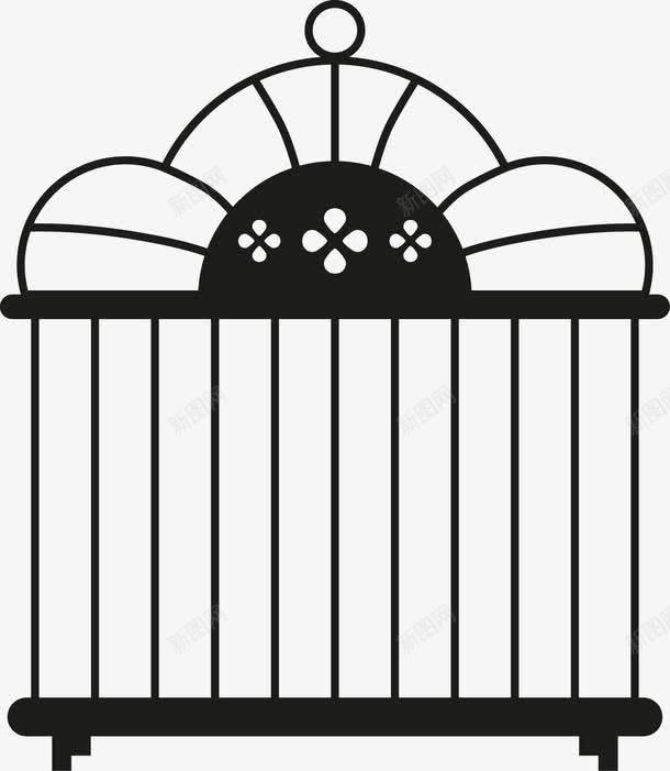 老式的鸟笼png免抠素材_新图网 https://ixintu.com 囚笼 笼子 老式鸟笼 鸟笼 黑白