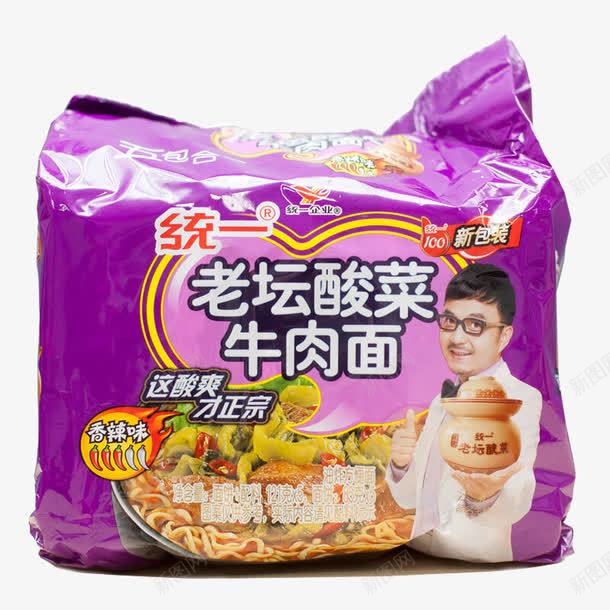 老坛酸菜面png免抠素材_新图网 https://ixintu.com 产品实物 拉面 方便面 泡面 牛肉面 统一泡面