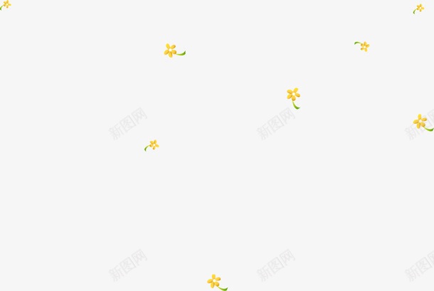 黄色小碎花png免抠素材_新图网 https://ixintu.com PNG元素 免费下载 小雏菊 碎花 背景