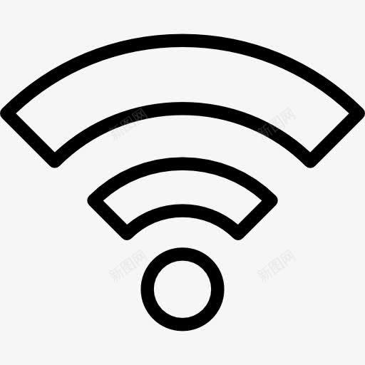 WiFi大纲符号一圈图标png_新图网 https://ixintu.com SEO全 WiFi 圈 界面 符号 轮廓 连接