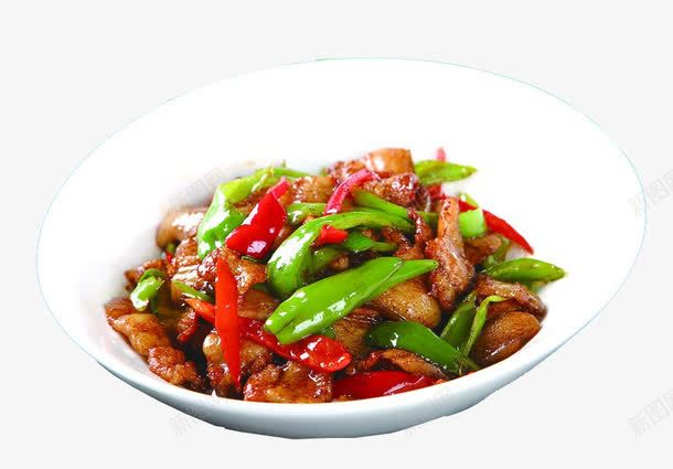 农家小炒肉png免抠素材_新图网 https://ixintu.com 回锅肉 小炒肉 辣椒炒肉