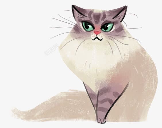 猫咪png免抠素材_新图网 https://ixintu.com 卡通 可爱 咖啡色猫咪 喵星人 手绘 米黄色猫咪