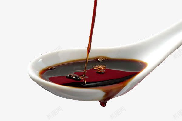 酱油匙png免抠素材_新图网 https://ixintu.com 倒酱油 色泽 调料 酱油