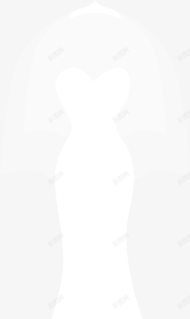白裙美丽婚纱礼服png免抠素材_新图网 https://ixintu.com LOVE 婚庆 婚纱 新娘裙子 浪漫 爱情 白裙子 礼服 裙装
