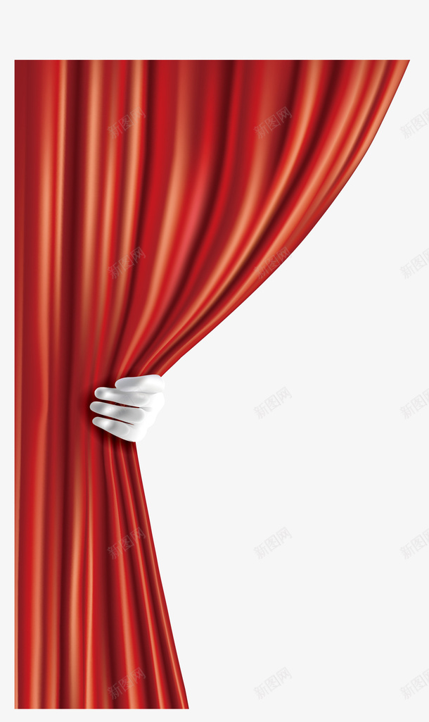 掀开红色幕布的手矢量图ai免抠素材_新图网 https://ixintu.com 掀开 掀开幕布 白手套 矢量png 矢量图 红色幕布 舞台幕布 长幕布