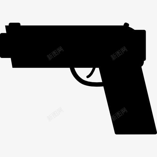 枪图标png_新图网 https://ixintu.com 保护 子弹 射击 手枪 枪弹 武器 许可