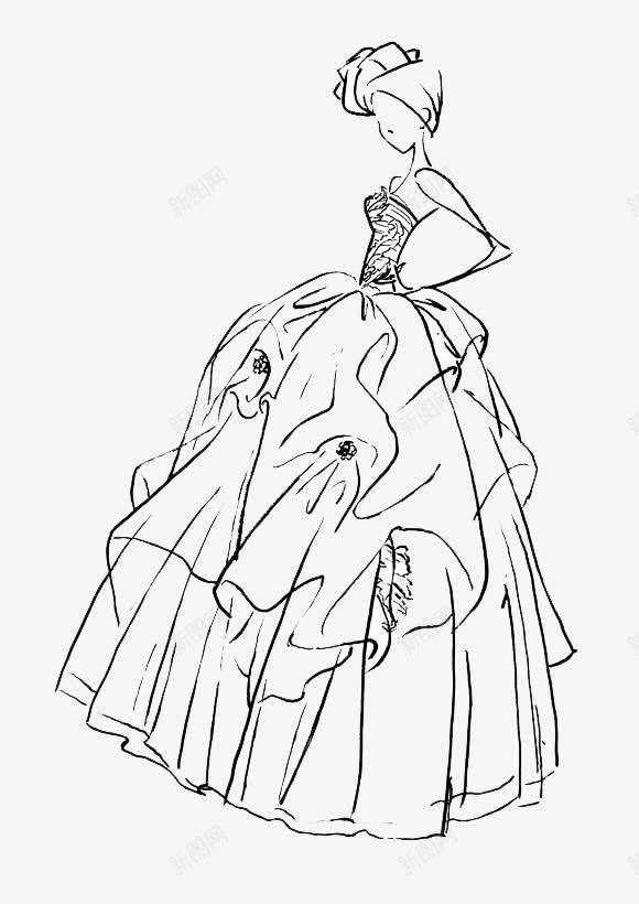 手绘婚纱美女png免抠素材_新图网 https://ixintu.com 人物 性感 浜虹墿 礼服 绀兼湇 速写 鎬劅 閫熷啓