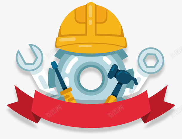 五一国际劳动节卡通工具png免抠素材_新图网 https://ixintu.com 五一 劳动 劳动节 国际劳动节 工人 工作 工具 扳手