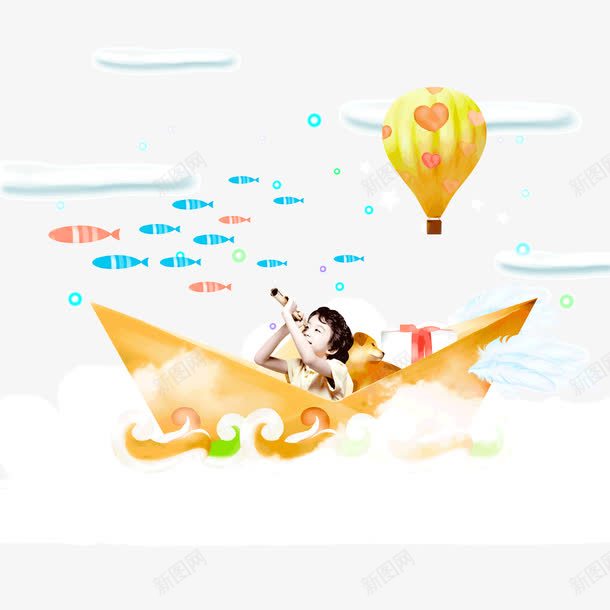 卡通背景热气球望远镜远眺png免抠素材_新图网 https://ixintu.com 卡通背景 望远镜 热气球 远眺