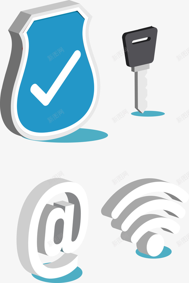 手绘网络链接png免抠素材_新图网 https://ixintu.com WIFI WIFI图案 手绘 立体 网络 链接