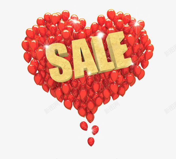 促销心形元素SALEpng免抠素材_新图网 https://ixintu.com SALE 促销元素 心形