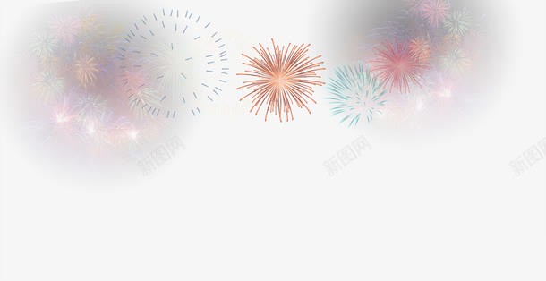 创意手绘中秋节天空中的烟花png免抠素材_新图网 https://ixintu.com 中秋节 创意 天空 烟花