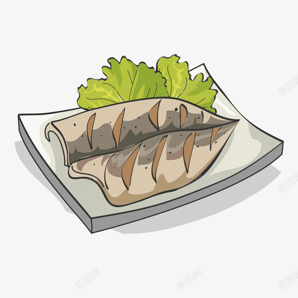 鱿鱼烧烤矢量图ai免抠素材_新图网 https://ixintu.com 夜宵 手绘食物 烧烤 美食 美食插画 食物 鱿鱼 矢量图