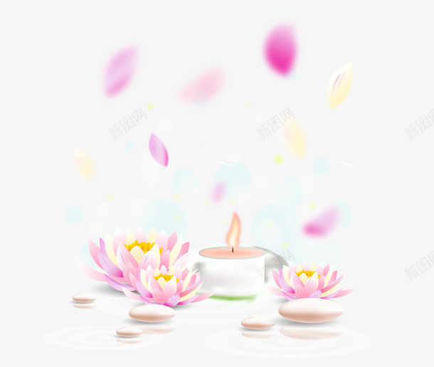 梦幻花瓣png免抠素材_新图网 https://ixintu.com 养生SPA 卡通有趣 矢量图案 美容 花瓣 设计图