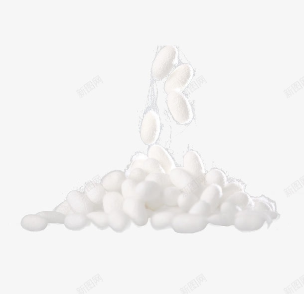 实物一堆蚕丝球png免抠素材_新图网 https://ixintu.com 白色蚕丝 胶原蛋白 蚕丝 蚕丝球 蚕丝蛋白 蚕茧