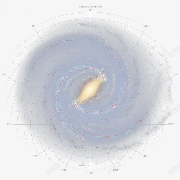 蓝色银河系png免抠素材_新图网 https://ixintu.com 星系 星系说明 星际云 蓝色 行星 银河星系 银河系