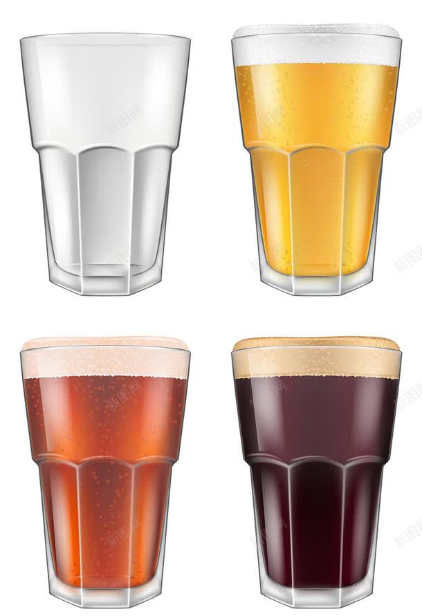 啤酒杯水杯透明png免抠素材_新图网 https://ixintu.com 啤酒 水杯 透明杯子 透明水瓶 透明瓶子