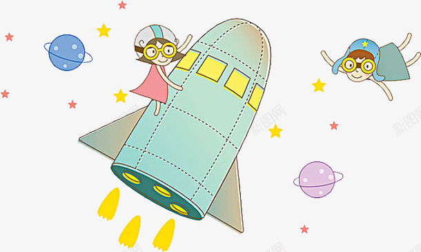 火箭少女幸运之星png免抠素材_新图网 https://ixintu.com 免抠 卡通手绘 小星星 幸运 幸运星 火箭