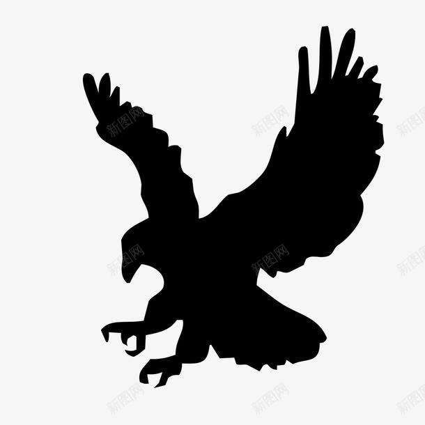 老鹰剪影png免抠素材_新图网 https://ixintu.com 一只 剪影 卡通 手绘 素描老鹰 翅膀 老鹰 飞翔 鹰剪影 鹰爪 黑色的