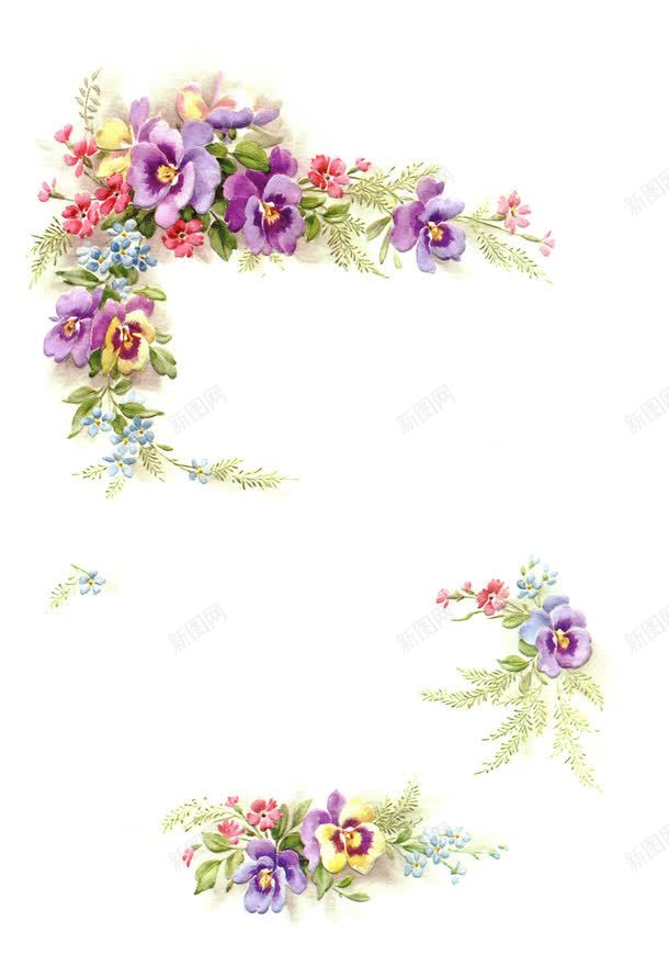 信笺背景png免抠素材_新图网 https://ixintu.com 背景 花朵 花束