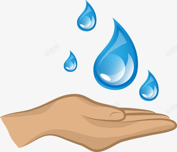 请节约用每一滴水图标png_新图网 https://ixintu.com 低能耗 手掌 水滴 环保 环保图标 环境保护 生态环保 矢量图标 矢量绿色环保图标 绿色 绿色环保 绿色环保图标 绿色矢量图标 节能环保
