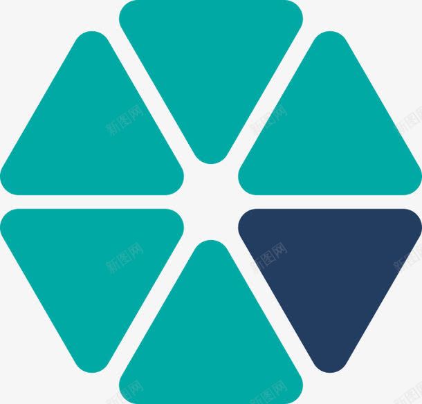 六个三角形矢量图eps免抠素材_新图网 https://ixintu.com 三角形组合 六边形 多边形 彩色 矢量图
