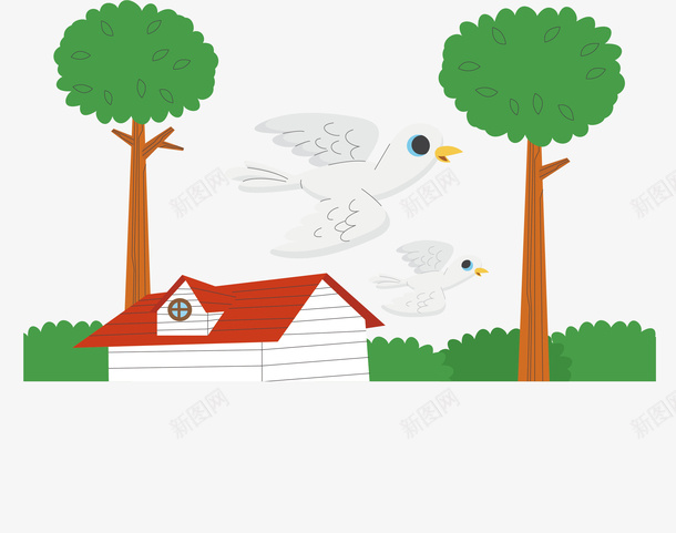 早春空中飞行的小鸟矢量图ai免抠素材_新图网 https://ixintu.com 早春 春鸟 白色小鸟 矢量png 空中的鸟 飞行的鸟 矢量图