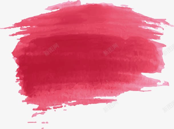 红色粉刷效果水彩涂鸦png免抠素材_新图网 https://ixintu.com 水彩涂鸦 矢量png 笔刷 粉刷效果 红色 红色水彩