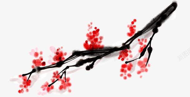 红梅png免抠素材_新图网 https://ixintu.com 中国风 梅枝 梅花 粉红
