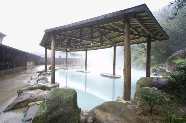 外景温泉实景露天温泉png免抠素材_新图网 https://ixintu.com 洗澡 浴场 温泉 温泉实景 温泉景色 露天温泉