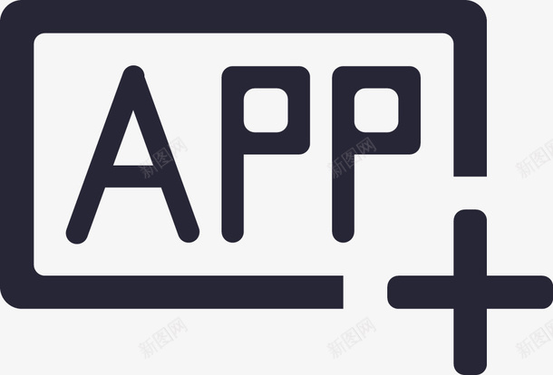 粗版2添加APP矢量图图标eps_新图网 https://ixintu.com 粗版2添加APP 矢量图