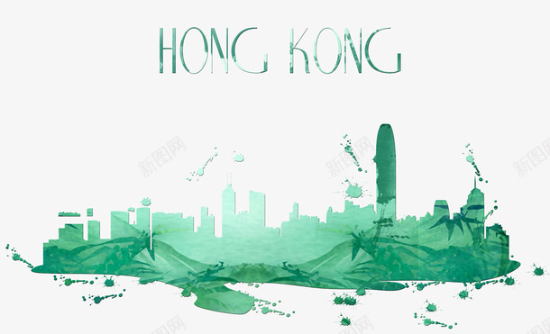 香港城市剪影png免抠素材_新图网 https://ixintu.com 中华人民共和国香港特别行政区 中国香港 城市剪影 香港 香港回归