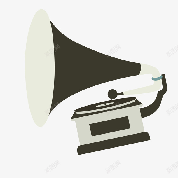 卡通复古的留声机矢量图ai免抠素材_新图网 https://ixintu.com 卡通 古老播放器 唱片 复古 扁平化 播放器 留声机 矢量图