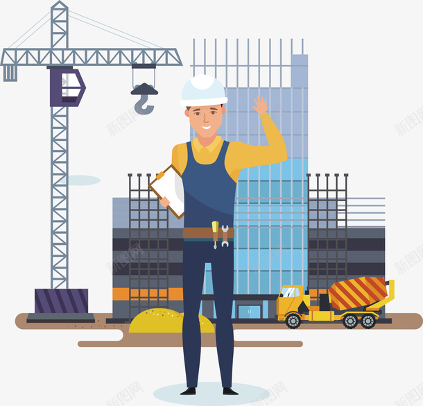 工地建筑png免抠素材_新图网 https://ixintu.com 塔吊 工地 工地塔吊 工地建筑 房屋 房屋建筑 蓝色 蓝色建筑