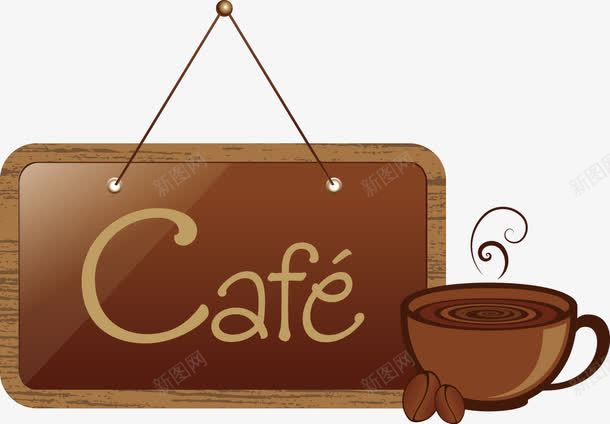 挂牌矢量图ai免抠素材_新图网 https://ixintu.com 咖啡厅 咖啡厅应用元素 咖啡壶 咖啡杯 挂牌 标签 标贴 糕点 设计 饮料 矢量图