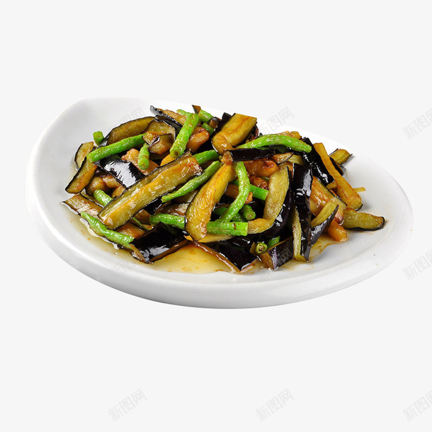 豆角烧茄子清淡圆形菜碟psd免抠素材_新图网 https://ixintu.com 中国菜 中国菜免费下载 圆形菜碟 家常菜 干净卫生 气氛好 清淡 豆角烧茄子