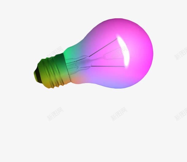紫色发光灯泡png免抠素材_新图网 https://ixintu.com 发光 灯泡 紫色 霓红彩灯 霓虹灯管