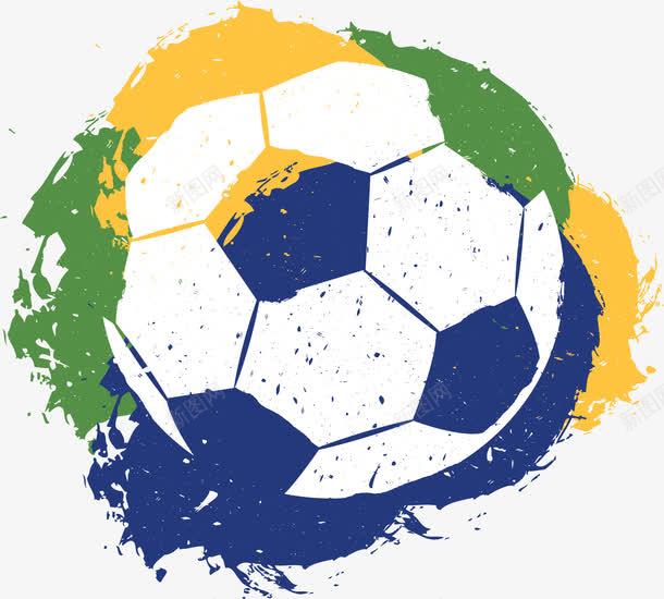 炫彩泼洒足球海报矢量图ai免抠素材_新图网 https://ixintu.com 2018世界杯 世界杯 俄罗斯世界杯 矢量png 足球 矢量图