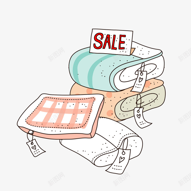 卡通棉被促销图png免抠素材_新图网 https://ixintu.com 促销 卡通 床上用品 手绘 插图 标签 棉被