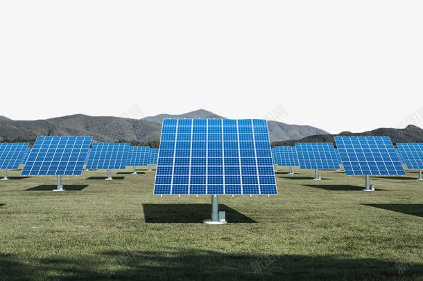 太阳能光伏板png免抠素材_新图网 https://ixintu.com 光伏 光伏发电 发电板 太阳能 户外 自色能源 草地 蓝色