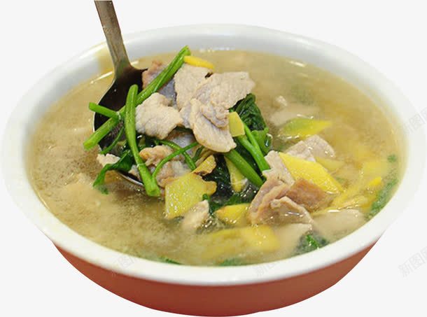 老姜肉片汤png免抠素材_新图网 https://ixintu.com 姜片 肉片 蔬菜 食物