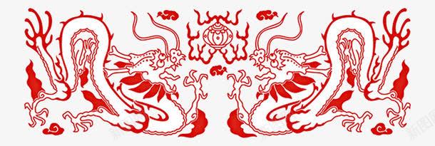 手绘中国风二龙戏珠png免抠素材_新图网 https://ixintu.com 二龙戏珠 龙 龙图案 龙标志 龙纹 龙行天下