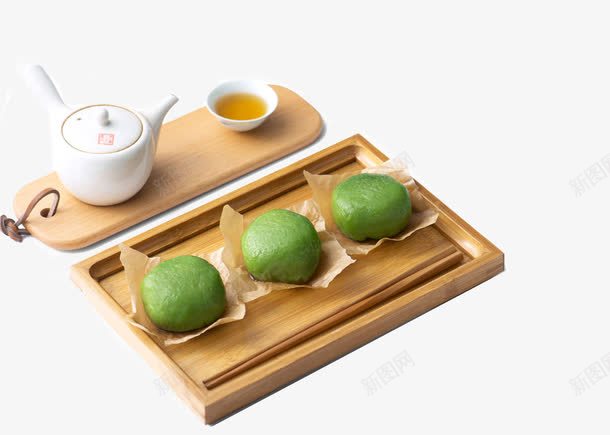 青团清明节茶布景实物png免抠素材_新图网 https://ixintu.com 中国 习俗 传统 清明节 点心 艾草团 节日 踏青 青团 食材
