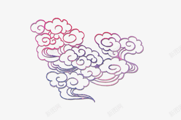 彩色白云云层psd免抠素材_新图网 https://ixintu.com psd 七彩 古风 流云 白云
