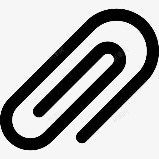 回形针图标png_新图网 https://ixintu.com 一枚回形针 办公工具 办公用品 回形针 小别针 工具 工具和器具 曲别针 线