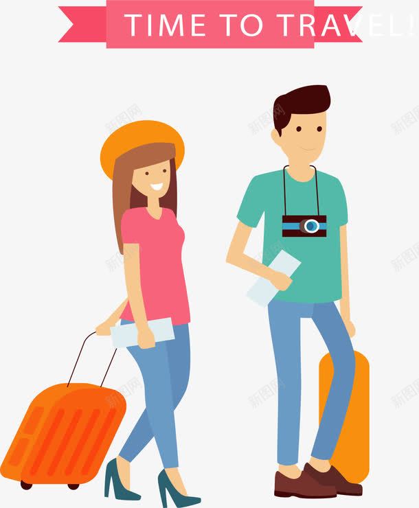 节假日旅游出行海报png免抠素材_新图网 https://ixintu.com 夫妻旅游 情侣旅游 旅游季 旅游海报 矢量png 结伴出行