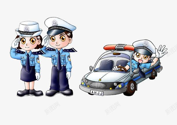 卡通手绘敬业的交通警察png免抠素材_新图网 https://ixintu.com 交警 交通警察卡通 卡通人物 卡通手绘 敬业