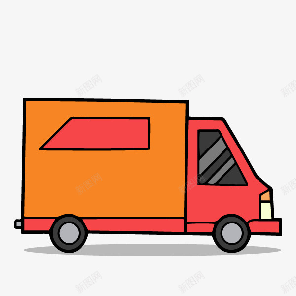 卡通快递货车简笔画png免抠素材_新图网 https://ixintu.com Q版汽车 卡通 快递车 物流 简图 简笔画 货车 送快递 长头货车