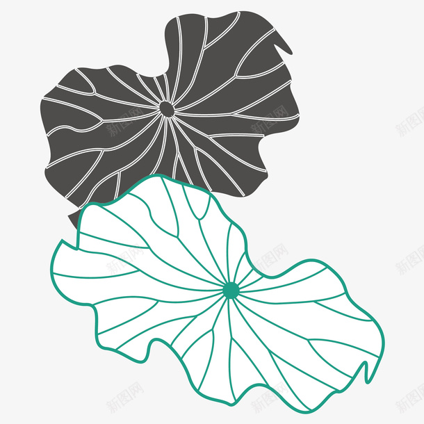 白色荷叶和黑色荷叶剪影矢量图ai免抠素材_新图网 https://ixintu.com 剪影 图案 白色荷叶 荷花 荷花剪影 黑色荷叶 矢量图