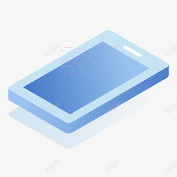 一台手绘的立体化手机矢量图图标ai_新图网 https://ixintu.com 25D图标 一台手机 手绘 短信 联系 通讯工具 通话 矢量图